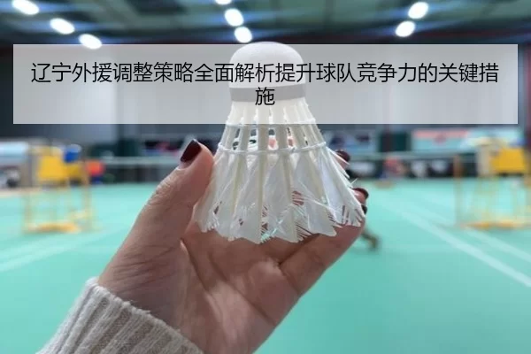 辽宁外援调整策略全面解析提升球队竞争力的关键措施